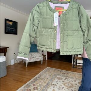 Olive Green jcrew  cropped women’s jacket. New with tags